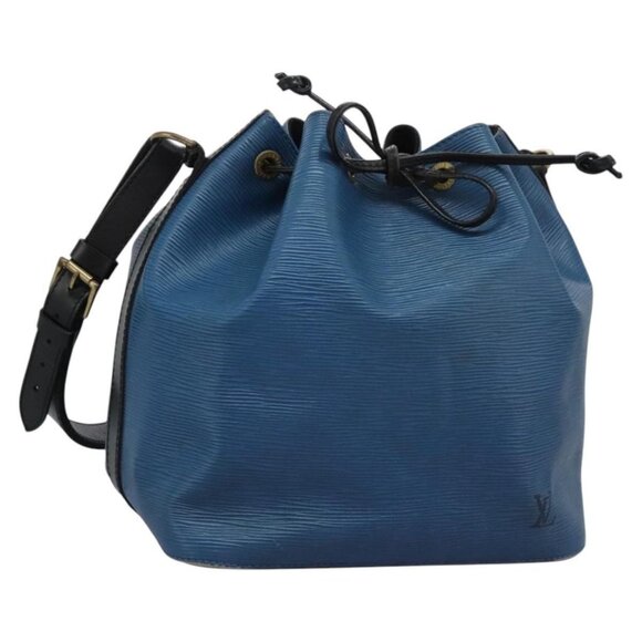 LOUIS VUITTON Epi Petit Noe Shoulder Bag Bicolor Black Blue M44152 Auth 114681 - Picture 1 of 16